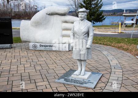 Francophone monument at Confederation Park in Hawkesbury, Ontario, Canada Stock Photo