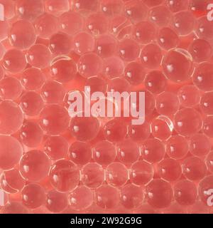 Abstract background in soft pastel peach colors. Aesthetics of transparent balls. Trendy creative vaporwave gradient. Stock Photo