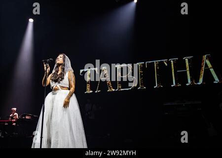 AMSTERDAM - The Dutch singer Tabitha during an AFAS Live performance. The artist gives her biggest concert to date with her show 'Life Lessons'. ANP PAUL BERGEN netherlands out - belgium out Stock Photo