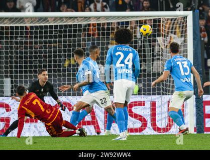 ROMA, Lazio, ITALIA. 23rd Dec, 2023. 12/23/2023 Rome, Olympic Stadium, football match valid for the 2023/24 Serie A championship between AS Roma vs SSC Napoli.In the picture: Lorenzo Pellegrini of AS Roma (Credit Image: © Fabio Sasso/ZUMA Press Wire) EDITORIAL USAGE ONLY! Not for Commercial USAGE! Stock Photo