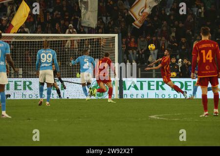ROMA, Lazio, ITALIA. 23rd Dec, 2023. 12/23/2023 Rome, Olympic Stadium, football match valid for the 2023/24 Serie A championship between AS Roma vs SSC Napoli.In the picture: Bryan Cristante of AS Roma (Credit Image: © Fabio Sasso/ZUMA Press Wire) EDITORIAL USAGE ONLY! Not for Commercial USAGE! Stock Photo