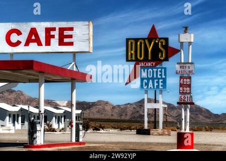 Roy's Cafe Motel in Amboy California Stock Photo