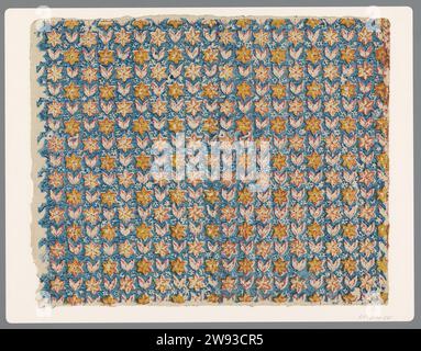 Leaf with spreading pattern of alternating floral pattern over dot ...