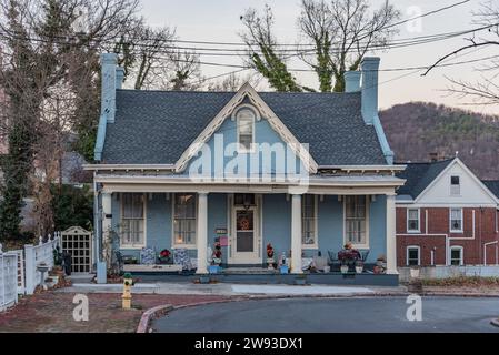 Historic Neighborhood in Cumberland Maryland USA Stock Photo