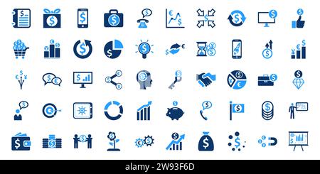 finance icon set. finance icon pack isolated on white background. finance icon Stock Vector