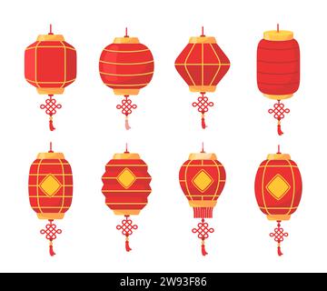 Chinese red lantern For decoration during Chinese New Year festival Stock Vector