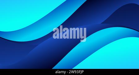 wavy blue background vector illustration. wavy background vector eps10 Stock Vector