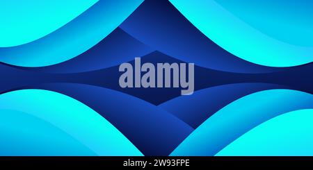 wavy blue background vector illustration. wavy background vector eps10 Stock Vector