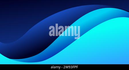 wavy blue background vector illustration. wavy background vector eps10 Stock Vector