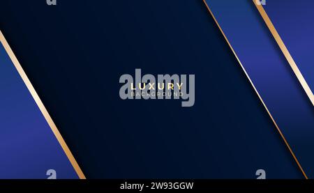 luxury blue gold background vector. luxury background vector illustration Stock Vector