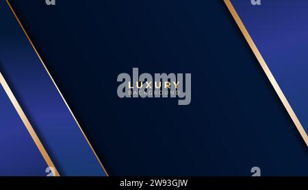 luxury blue gold background vector. luxury background vector illustration Stock Vector
