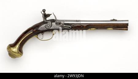 Flint gun, Westerhof, 1715 - 1720 flintlock pistol The lock is 