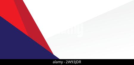 geometric red blue background vector illustration. Suit for banner, brochure, cover, flyer, poster. Stock Vector