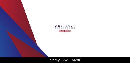 geometric red blue background vector illustration. Suit for banner, brochure, cover, flyer, poster. Stock Vector