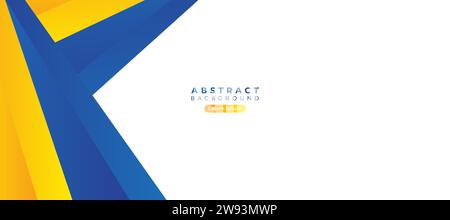 geometric blue yellow background vector illustration. Suit for banner, brochure, cover, flyer, poster. Stock Vector