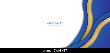geometric blue yellow background vector. geometric background vector. Suit for banner, brochure, cover, flyer, poster. Stock Vector