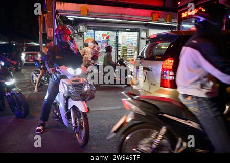 Motor Cyclists Bangkok Thailand Stock Photo