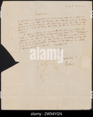 Letter Aan Bernhard Tauchnitz, Friedrich Rückert, 1840 letter   paper. ink writing (processes) / pen printed matter Stock Photo