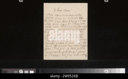 Brief aan Andries Bonger, Émile Bernard, in or before 1906 letter  Laren paper. ink writing (processes) / pen drawing France Stock Photo