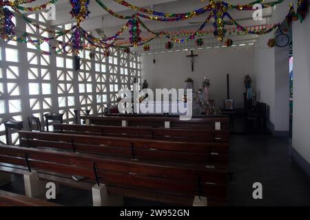 Dhaka Bangladesh 24 December 2023,Dhaka’s major hotels and Kakrail Church in Dhaka   preparing for Christmas, one of the largest Christian festivals o Stock Photo