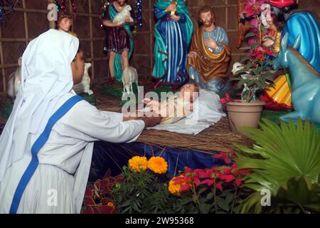 Dhaka Bangladesh 24 December 2023,Dhaka’s major hotels and Kakrail Church in Dhaka   preparing for Christmas, one of the largest Christian festivals o Stock Photo