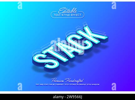 Isometric headline editable 3D vector text style effect, suitable for creating eye-catching text graphics for digital and print media such as posters Stock Vector