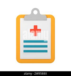 Medical form, medical report, health data, clipboard and takes notes on it, clipboard with stethoscope, application form, health insurance, medical hi Stock Vector