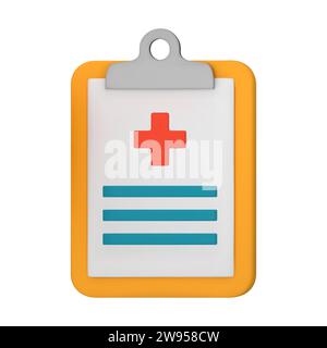 Medical form, medical report, health data, clipboard and takes notes on it, clipboard with stethoscope, application form, health insurance, medical hi Stock Vector