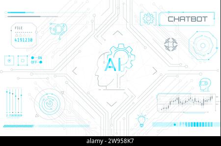 Infographics on the topic of future technologies. Stock Vector