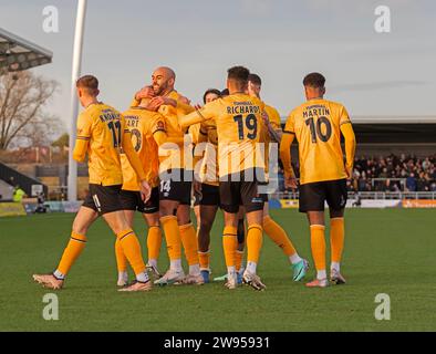 Boston United Vs Alfreton Town Vanarama National League North 23.12.2023 Jakemans Community Stadium, Boston, Lincolnshire, England Stock Photo