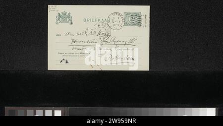 Postcard to Pieter Haverkorn van Rijsewijk, Marinus van der Maarel, in ...