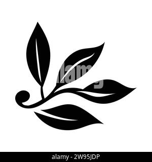 Hand drawn of leaf floral, doodle sketch leaves floral. leaf decoration, floral wreath sketch doodle. Vector Flowers and plants hand drawn illustratio Stock Vector