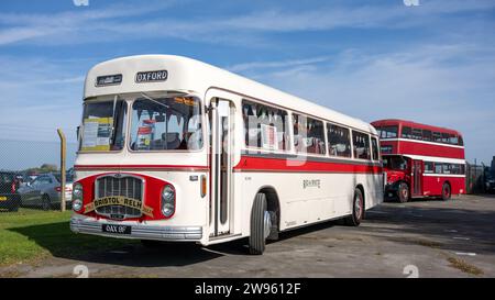 1968 Bristol RELH Coach RC 968, on display at the Bicester Heritage Scramble on 8th October 2023 Stock Photo