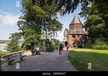 Valkhof park with the Saint Nicholas chapel in Nijmegen. Stock Photo