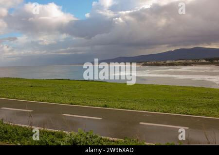 Calm Waters, Golden Sands: A Rapadoira in its Most Tranquil Moment Stock Photo