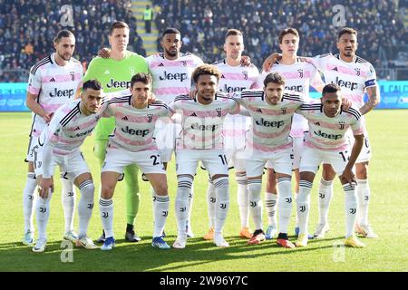 Frosinone, Lazio. 23rd Dec, 2023. Juventus starting line-up during the Serie A match between Frosinone v Juventus at Benito Stirpe stadium in Frosinone, Italy, December 23th, 2023. Credit: massimo insabato/Alamy Live News Stock Photo