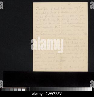 Letter to Jan Veth, Wally Moes, 1916 letter   paper. pencil writing (processes) printed matter Stock Photo