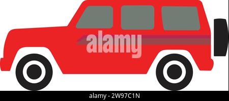 SUV silhouettes car color icon vector | sport sedan icon Stock Vector