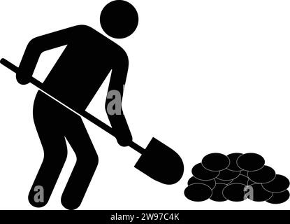 worker working icon | Workman sign | Labor working sign Stock Vector
