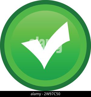 Yes sign | Check mark icon, Tick mark | YES button Stock Vector