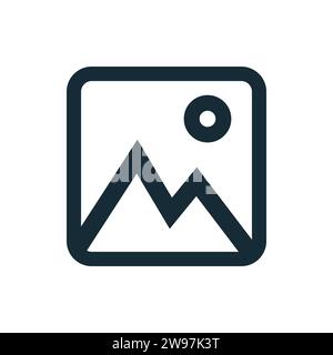 Gallery, Picture or Photo Icon Design Template Elements Stock Vector