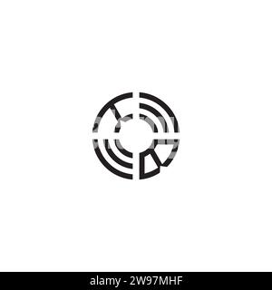 BK circle initial logo concept in high quality professional design that will print well across any print media Stock Vector