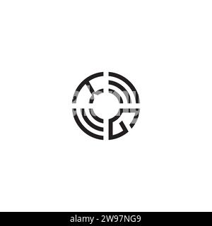 GK circle initial logo concept in high quality professional design that will print well across any print media Stock Vector