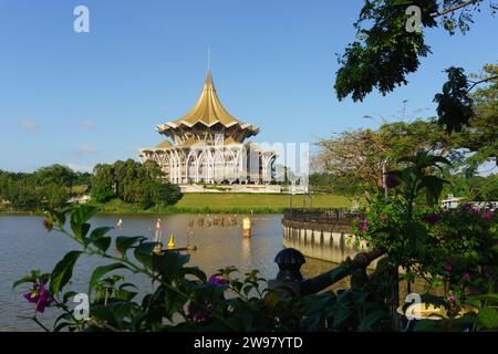 The Sarawak State Legislative Assembly Building located in Kuching Waterfront. Stock Photo