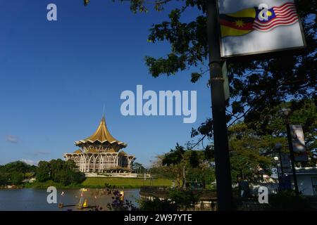 The Sarawak State Legislative Assembly Building located in Kuching Waterfront. Stock Photo