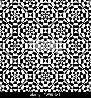 Abstract geometric pattern. Black and white texture. A seamless vector background. Stock Vector