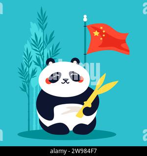 China National Animal - modern colored vector illustration Stock Vector