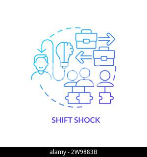 Thin line simple gradient shift shock icon concept Stock Vector