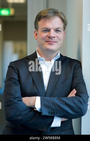 Portrait of Pieter Omtzigt, chief and political leader of NSC / Nieuw Sociaal Contract Party in Dutch 2nd Chamber of Parliament. After several years working alone, he established NSC in 2023, won 20 seats, giving NSC a position to negotiate for Coalition and Kabinet Positions. Portrait taken in 2011. Stock Photo