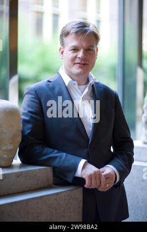 Portrait of Pieter Omtzigt, chief and political leader of NSC / Nieuw Sociaal Contract Party in Dutch 2nd Chamber of Parliament. After several years working alone, he established NSC in 2023, won 20 seats, giving NSC a position to negotiate for Coalition and Kabinet Positions. Portrait taken in 2011. Stock Photo